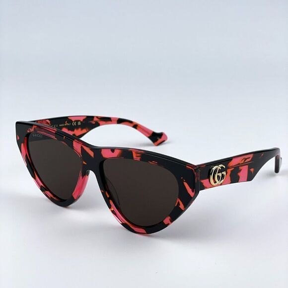 SALE! NEW Gucci GG1333S 003 Havana Brown Cat Eye Women Sunglasses main image 4